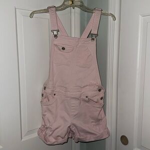NWOT - Lucky Brand Pink Denim Overalls size 16